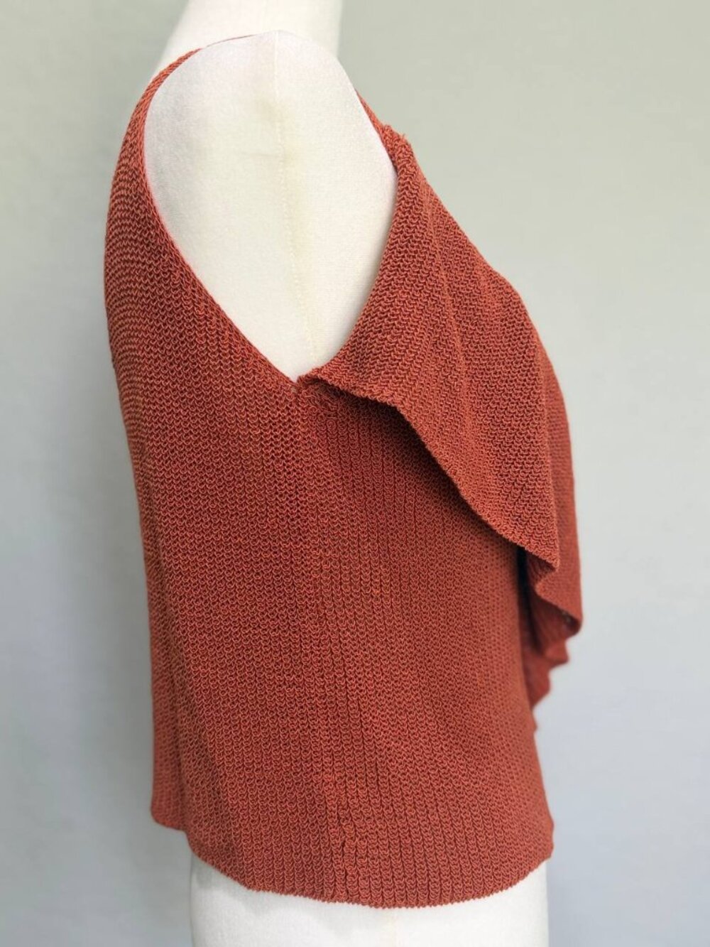 Zara Rust Orange Knit Ruffle Tank Top - Picture 4 of 4